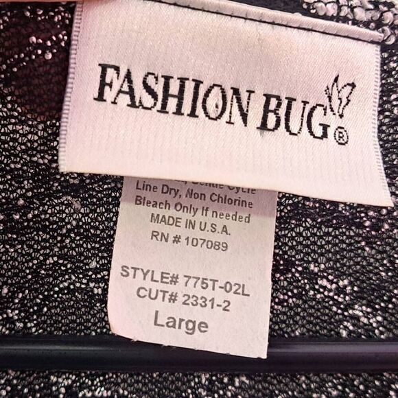 Fashion Bug Vintage 90s Women's Floral Metallic Babydoll Tank Top size Large - Picture 5 of 6